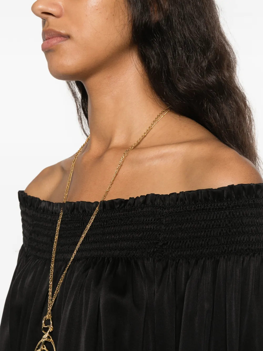 Chloé Off-shoulder blouse Zwart