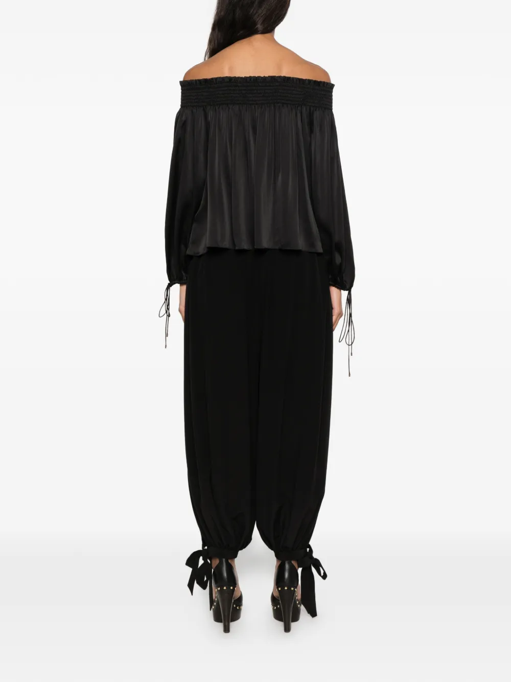 Chloé Off-shoulder blouse Zwart
