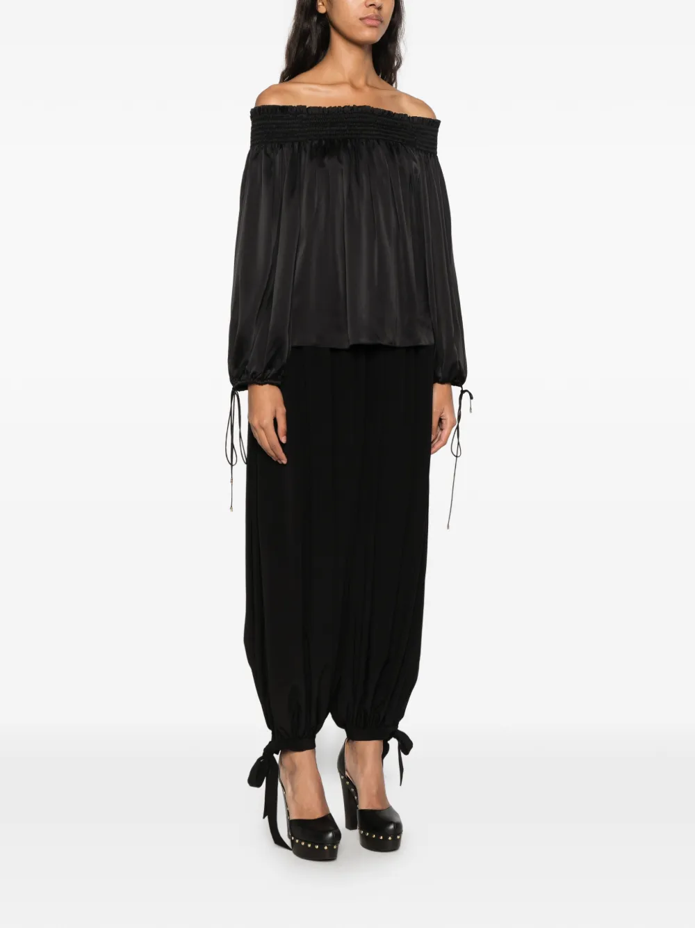 Chloé Off-shoulder blouse Zwart