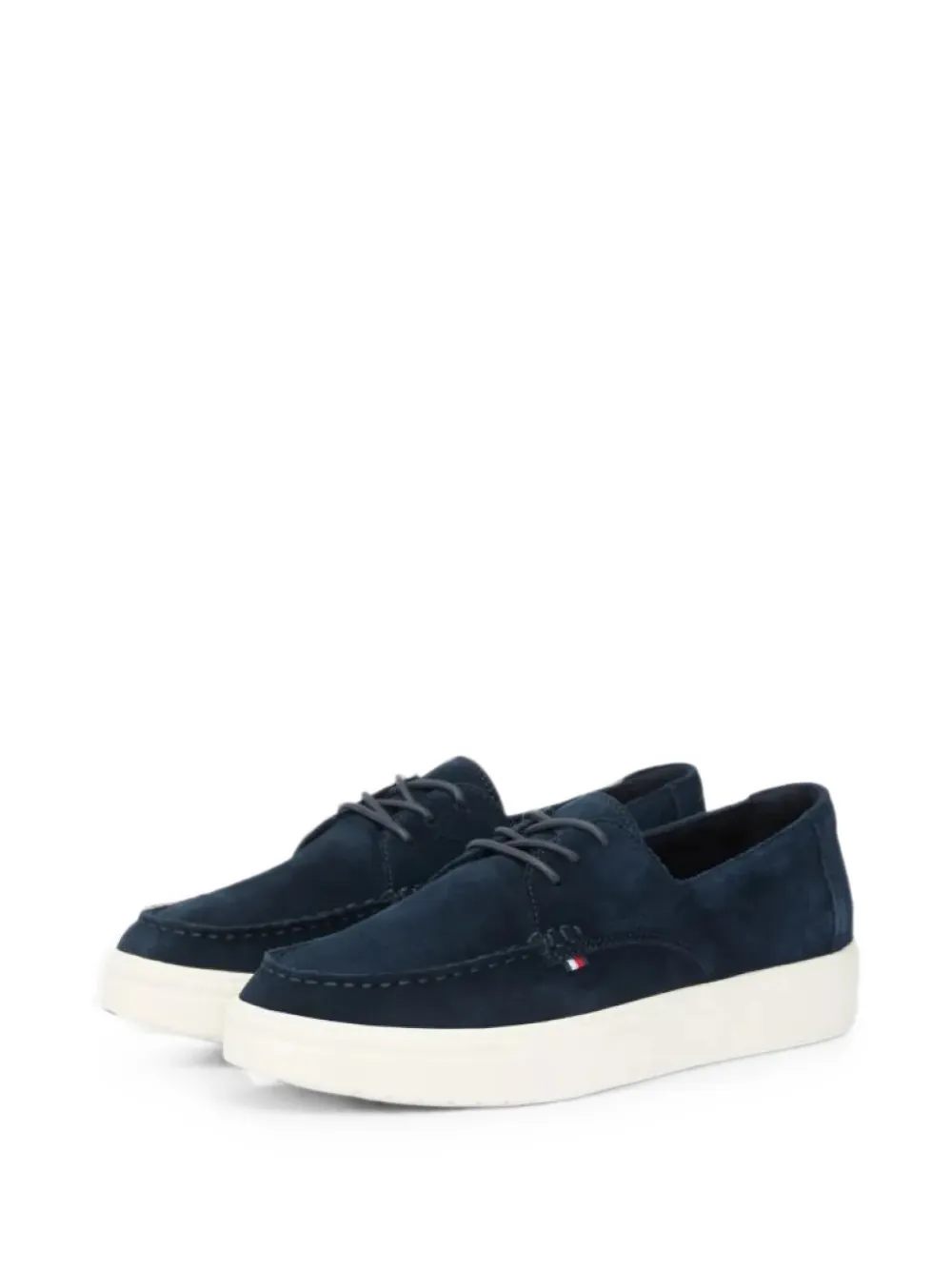 Tommy Hilfiger Hybrid suède sneakers met gestikte neus Blauw