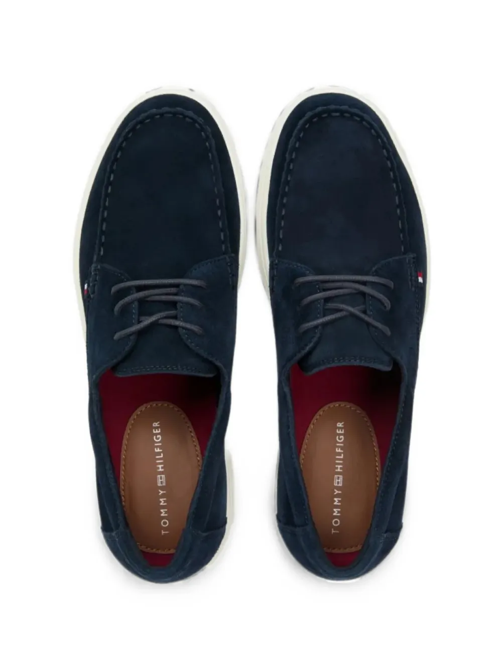 Tommy Hilfiger Hybrid suède sneakers met gestikte neus Blauw