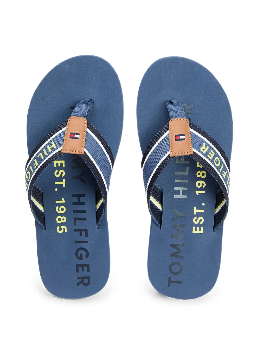 Tommy Hilfiger Teenslippers met logoprint Blauw