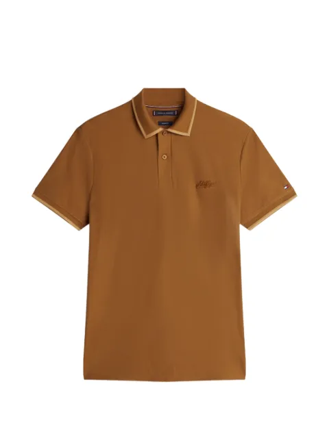 Tommy Hilfiger embroidered-logo cotton polo shirt