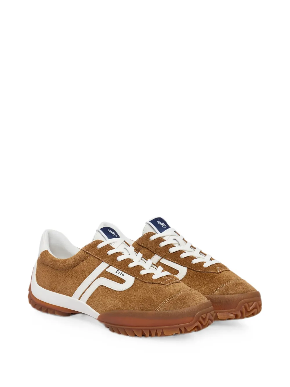 Polo Ralph Lauren logo-patch suede low-top sneakers Bruin