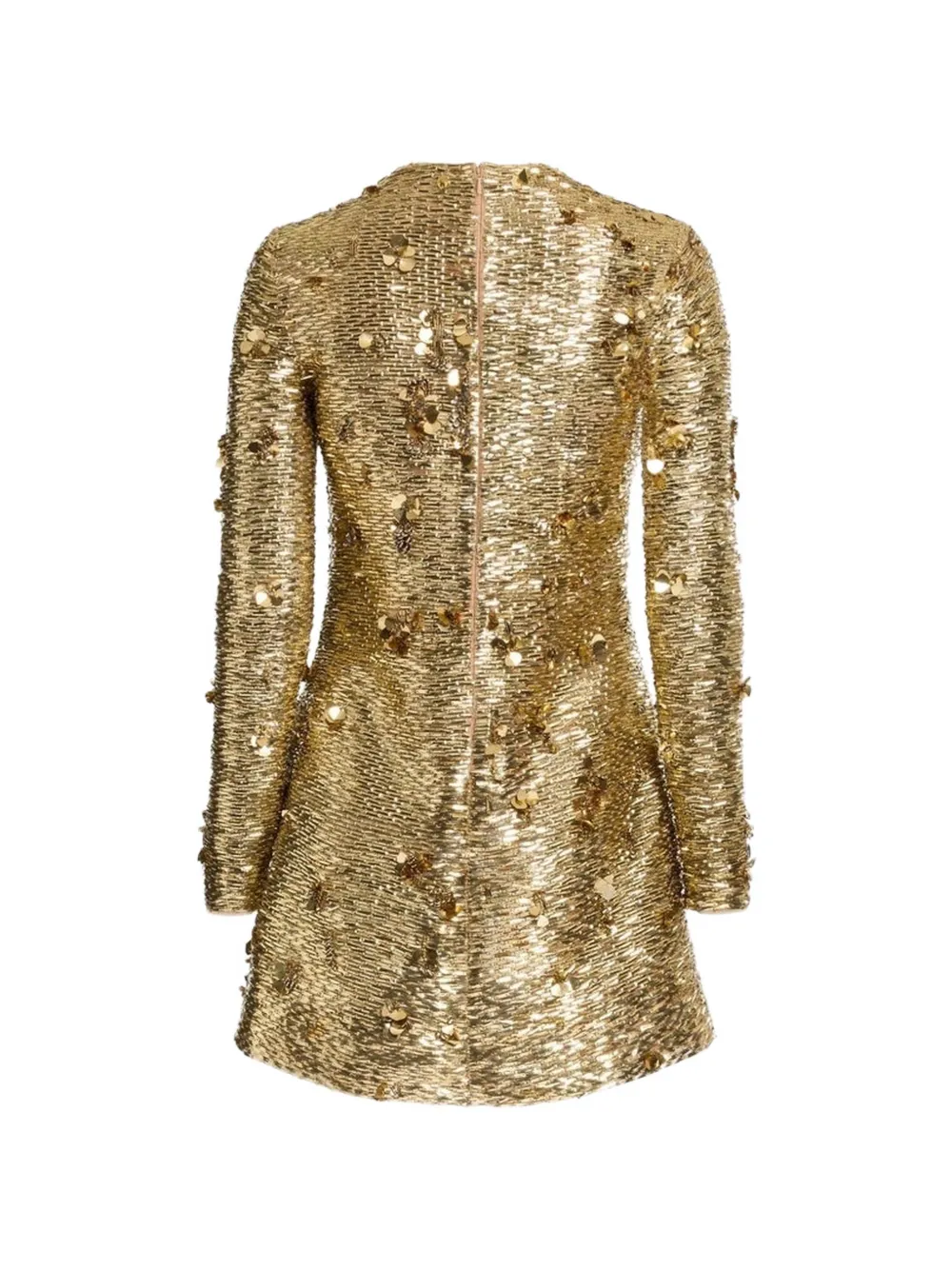 Elie Saab Mini-jurk met geborduurde kralen en pailletten Goud