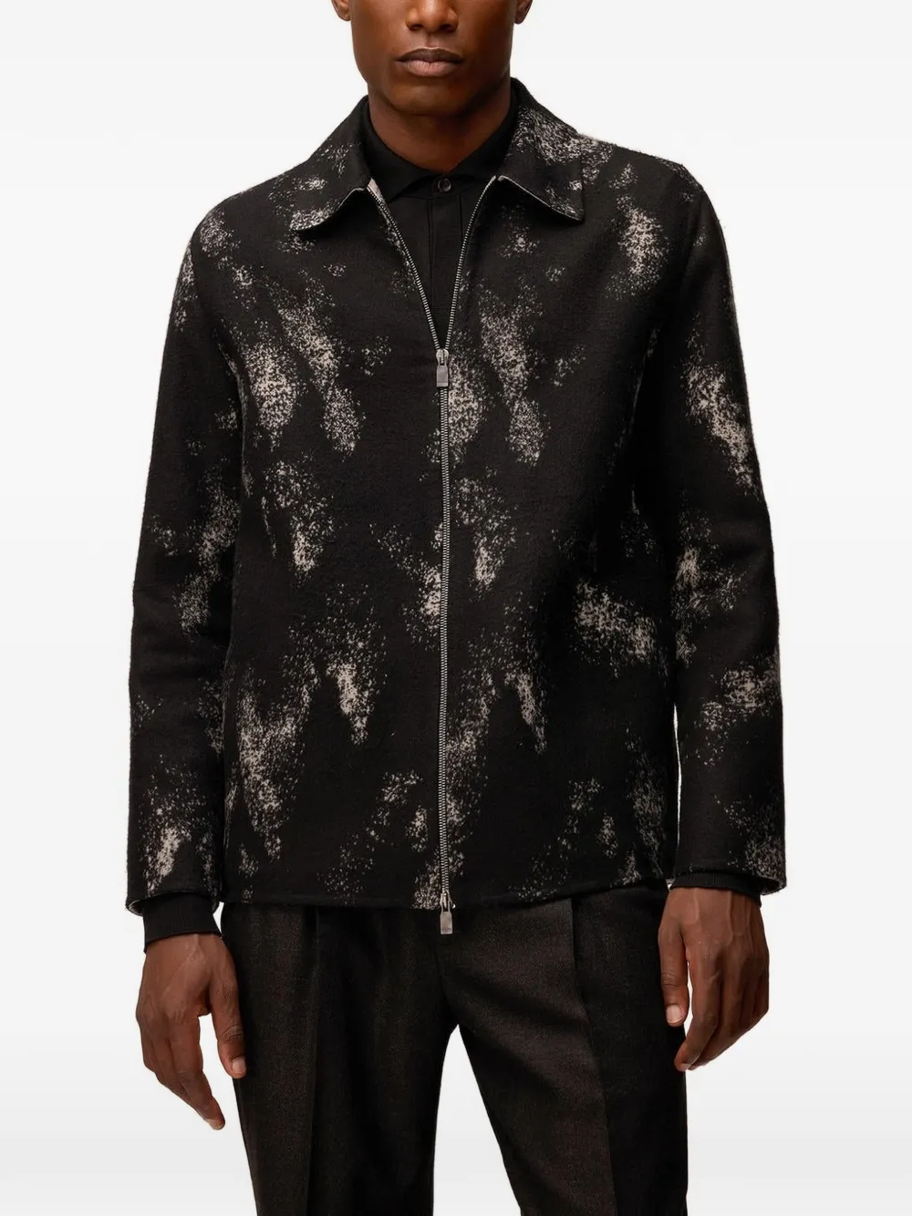 RETORI Jack met leren afwerking Zwart