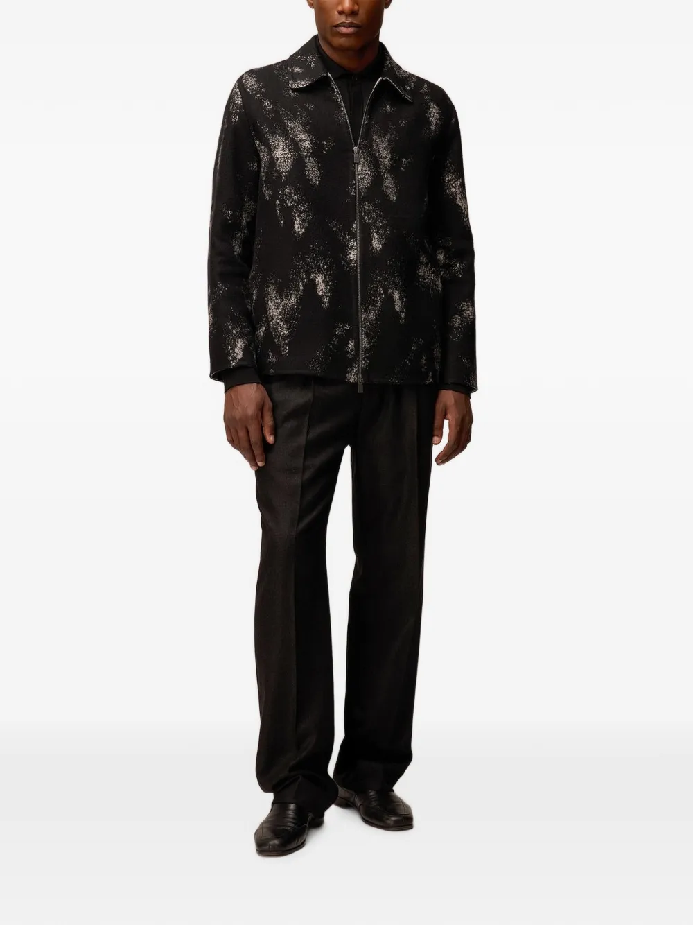 RETORI Jack met leren afwerking Zwart