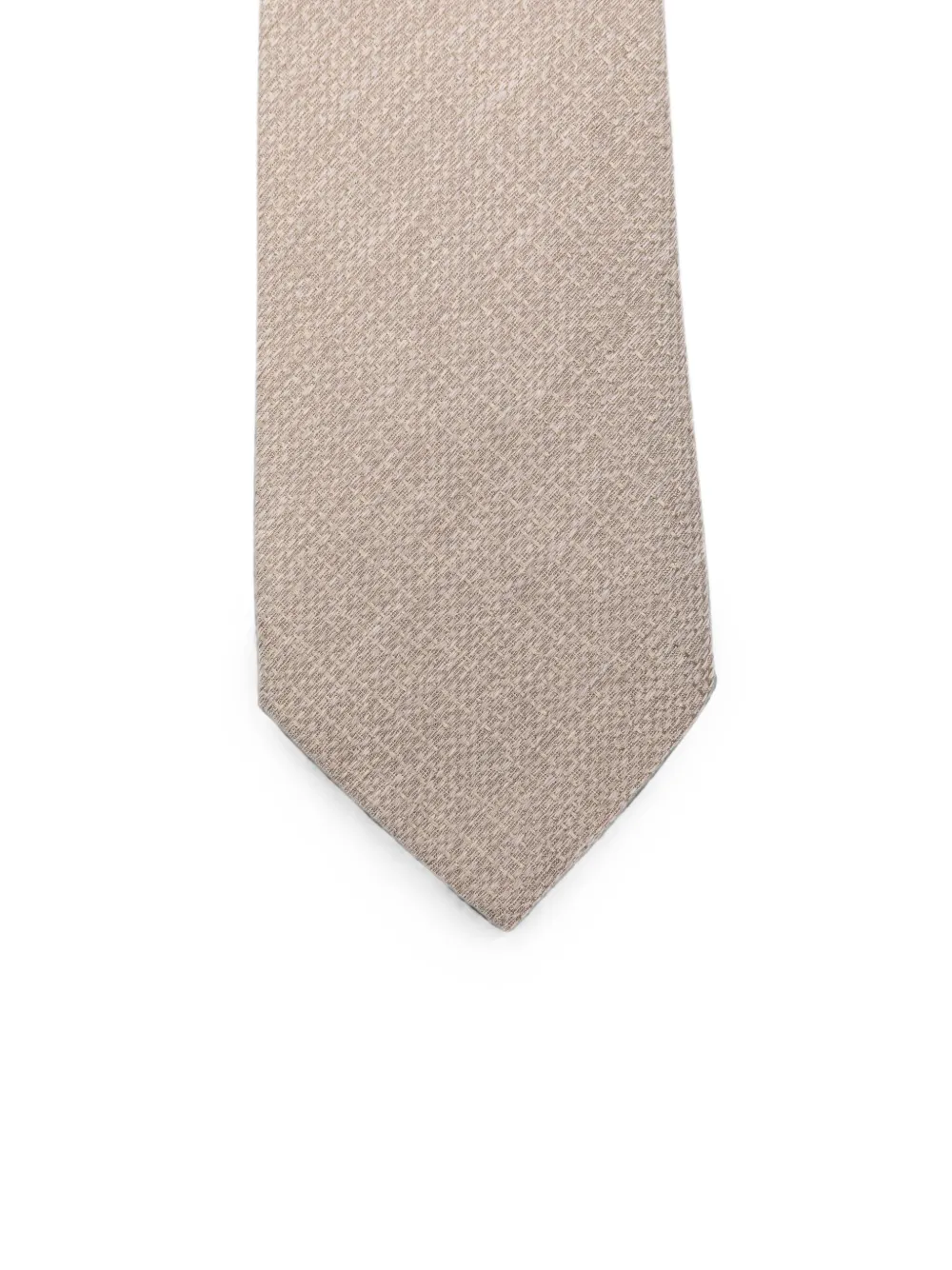 Canali Zijden stropdas met textuur Beige