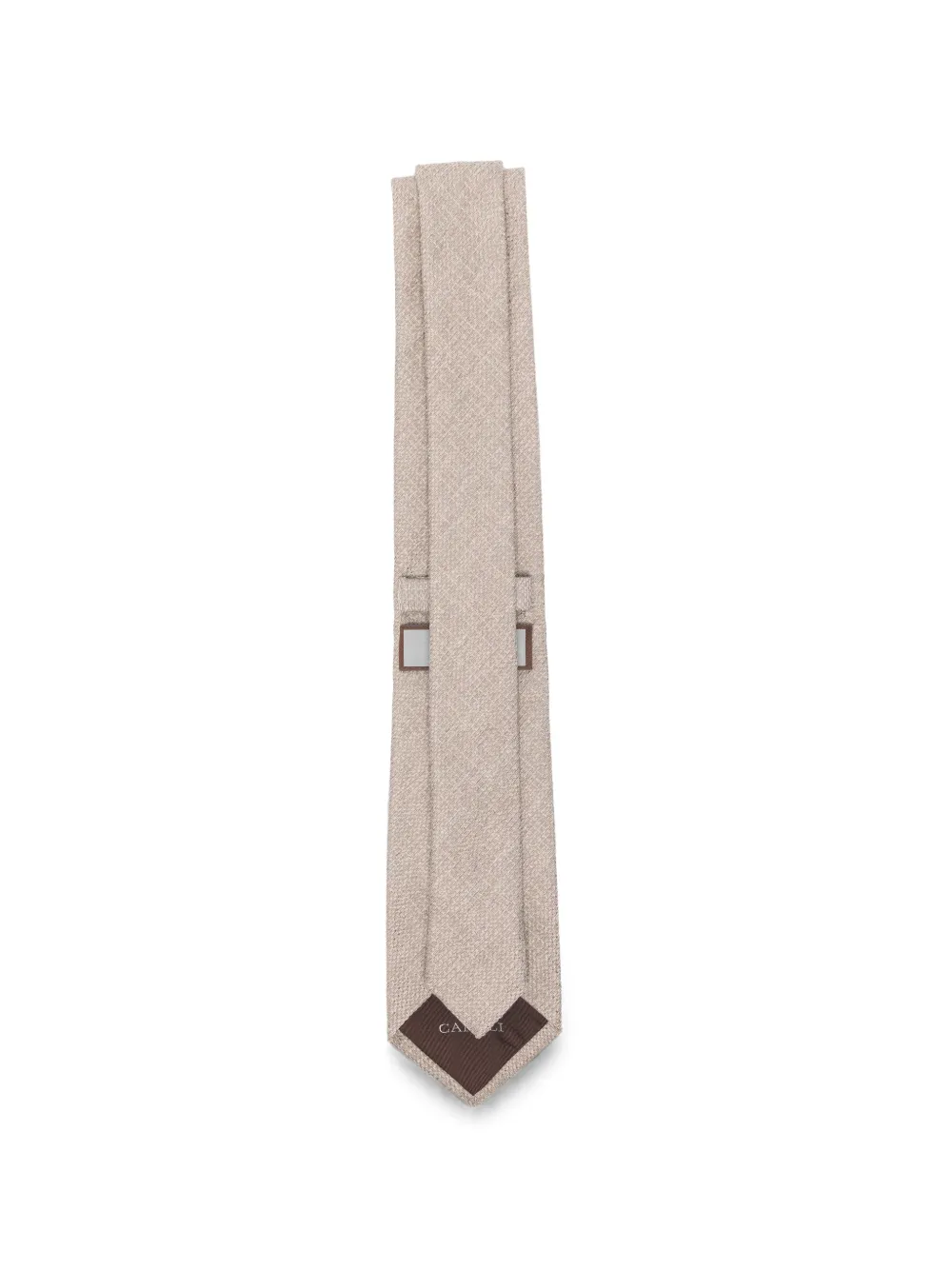 Canali Zijden stropdas met textuur Beige
