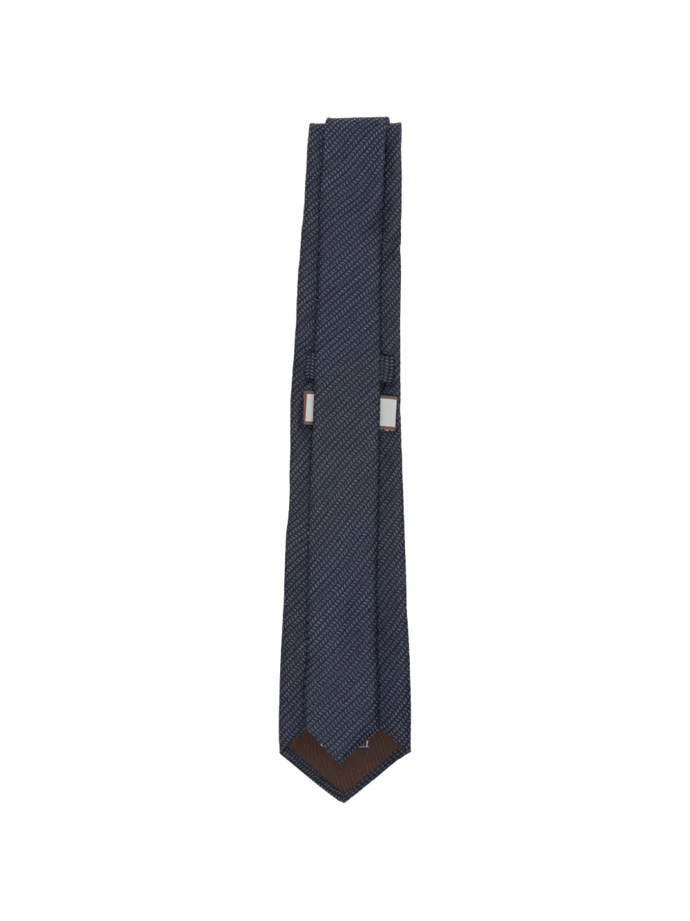 Canali Wollen stropdas met micro-patroon Blauw