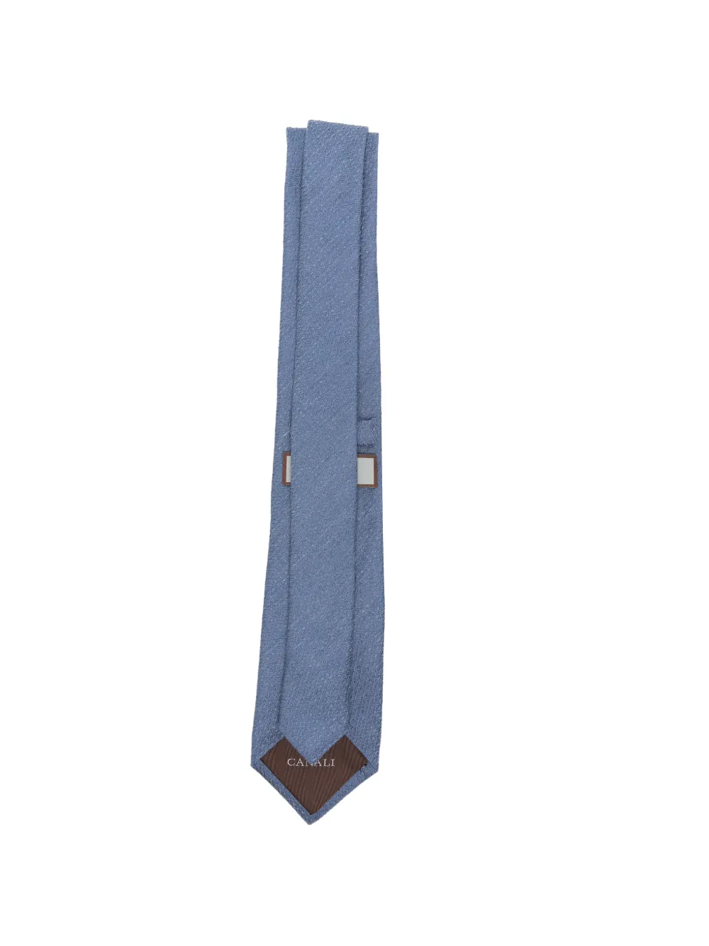 Canali Geweven wollen stropdas Blauw
