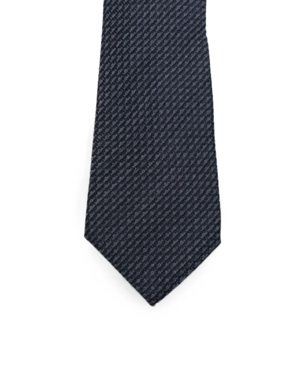 Canali Stropdas van zijdemix met micro-patroon Blauw