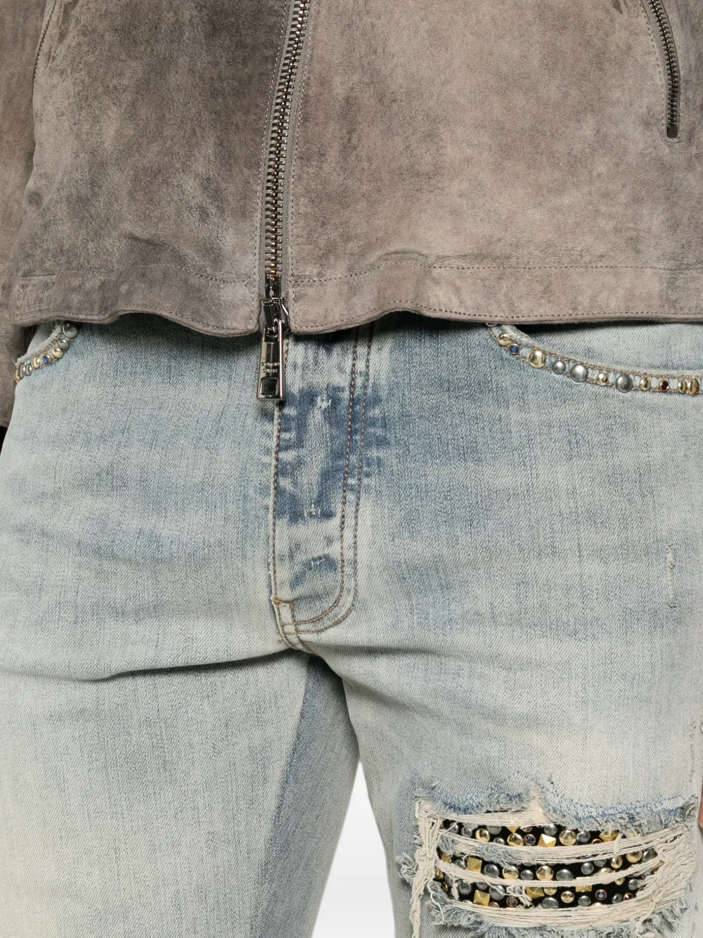 AMIRI Jeans verfraaid met studs Blauw