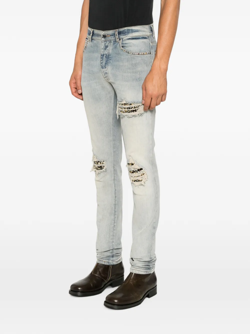AMIRI Jeans verfraaid met studs Blauw