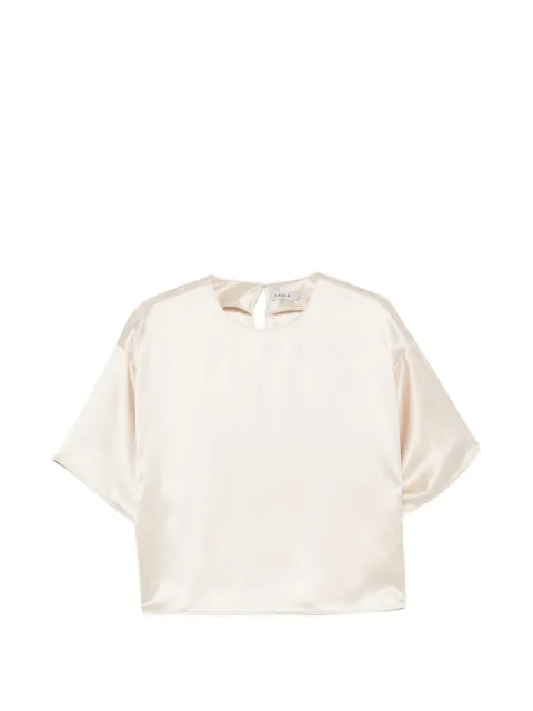 SIMKHAI  satin-finish short-sleeve top