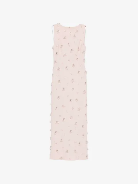 SIMKHAI  Claudia floral-embellished sleeveless maxi dress