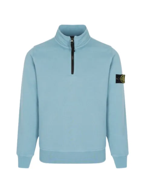 Stone Island Junior logo-patch half-zip sweater