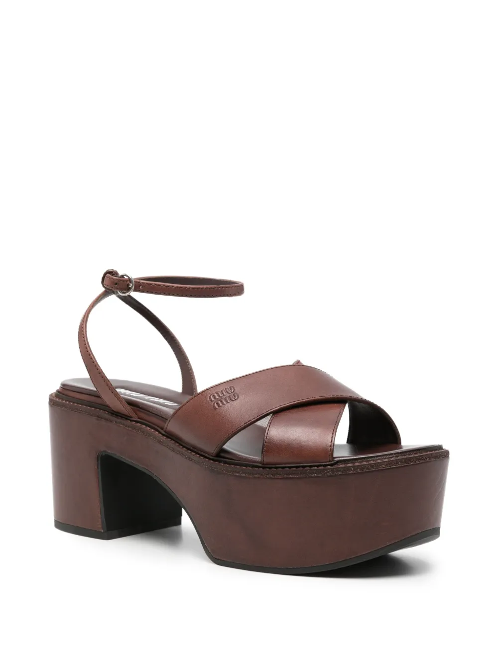 Miu criss-cross platform sandals Bruin
