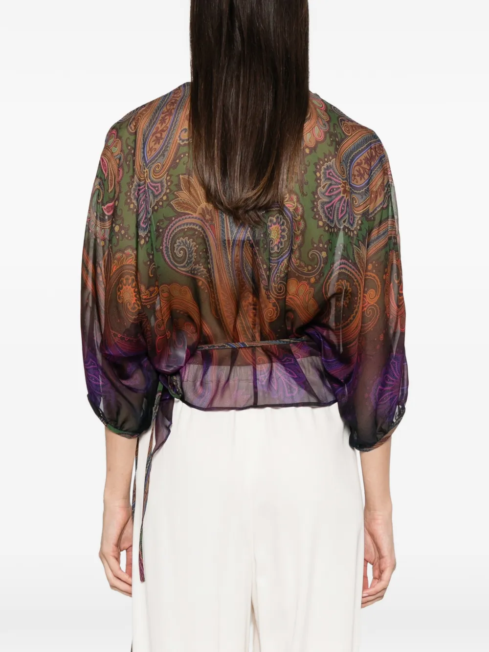 ETRO Blouse met paisley-print Groen