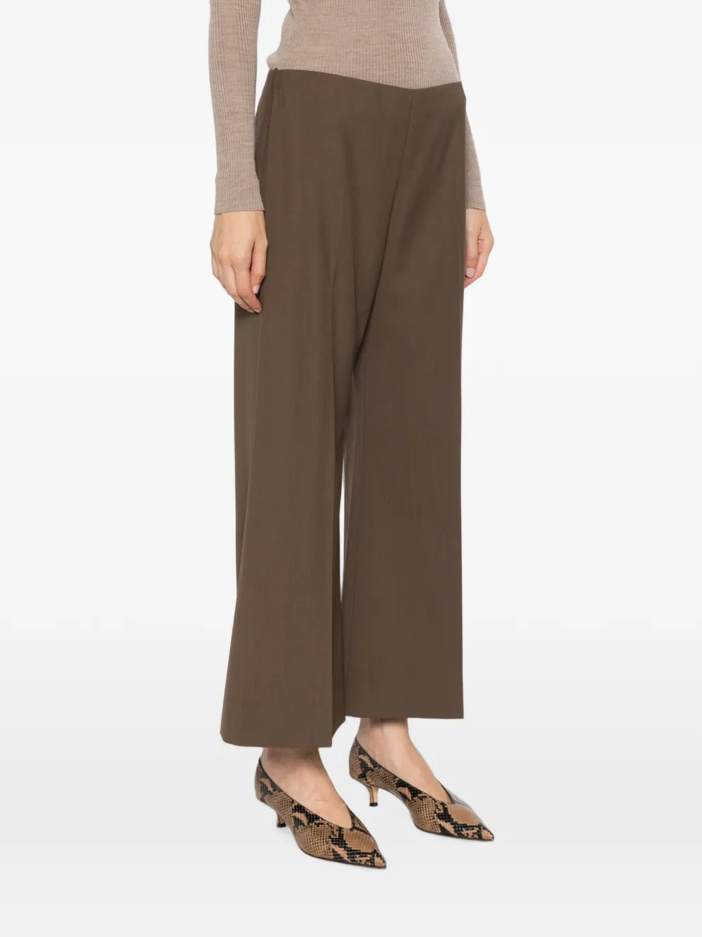 KHAITE Walter cropped broek Bruin