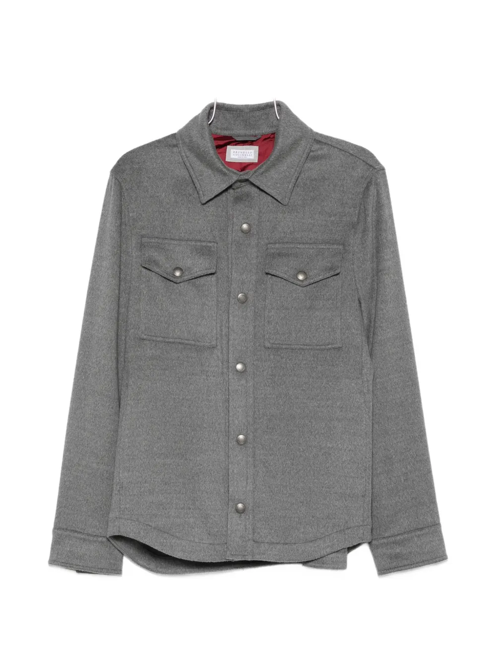 Brunello Cucinelli flap-pocket shirt jacket - Grigio