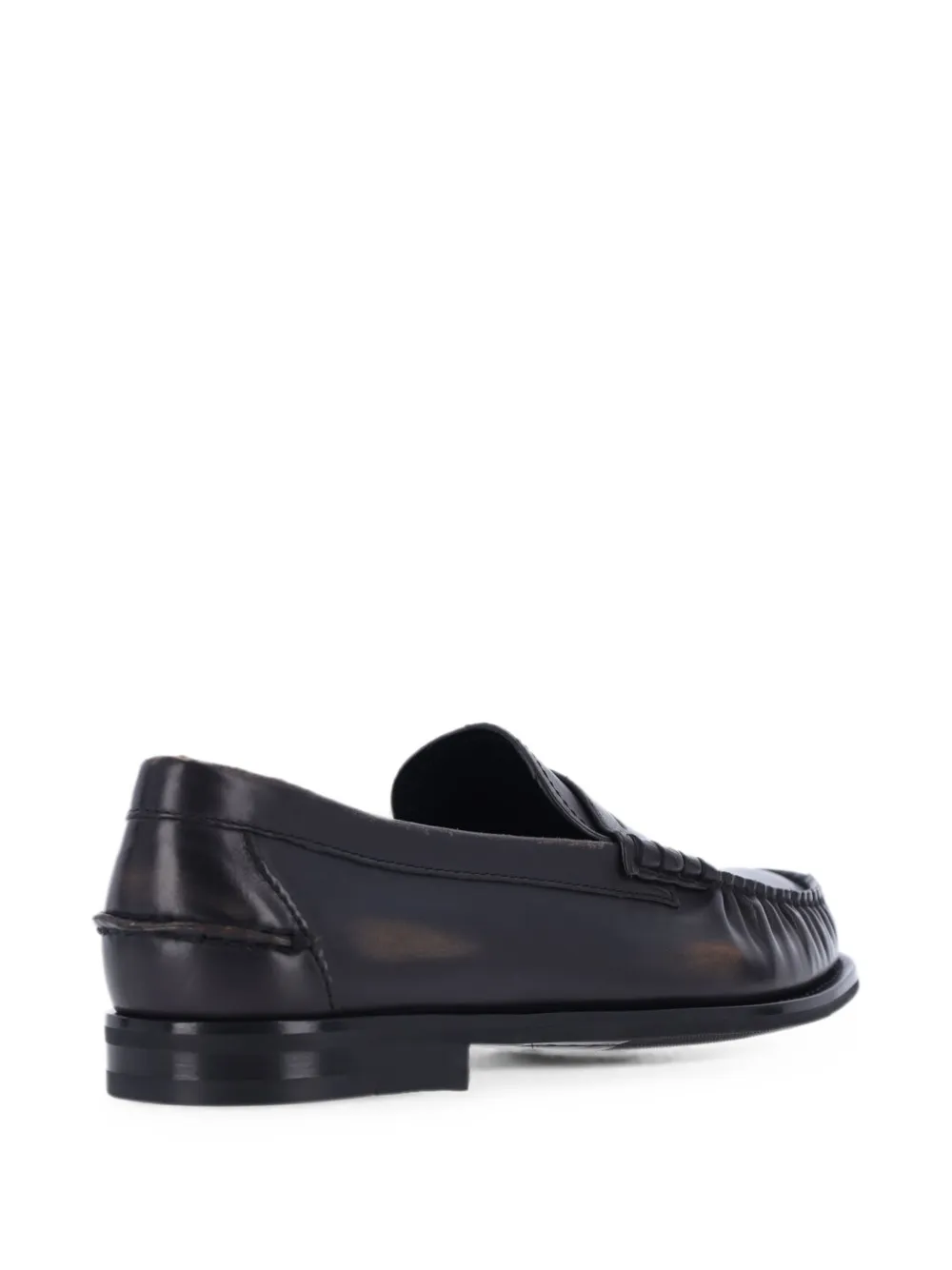 Prada leather loafers Zwart