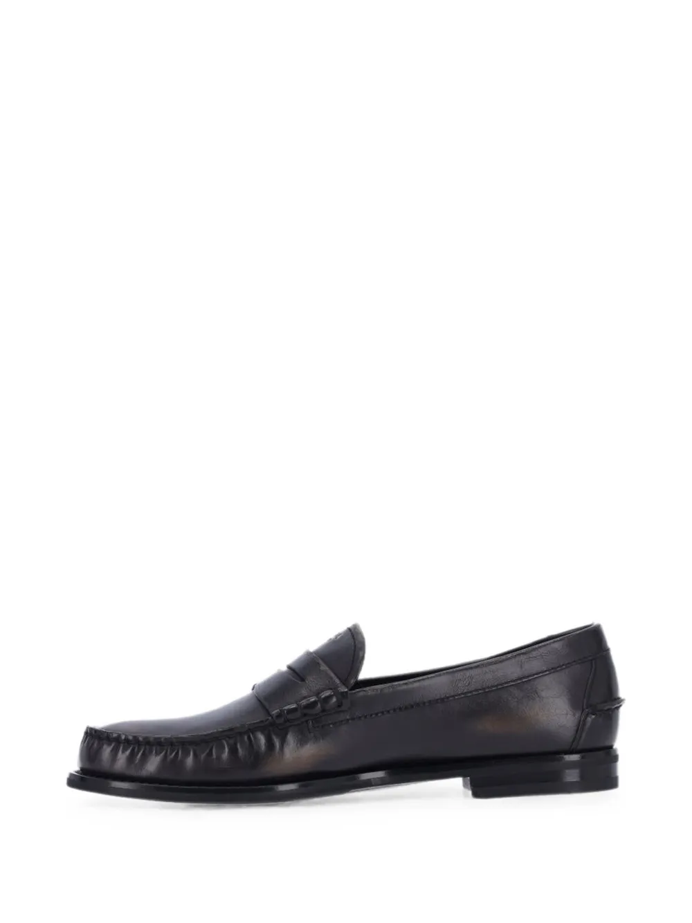 Prada leather loafers Zwart