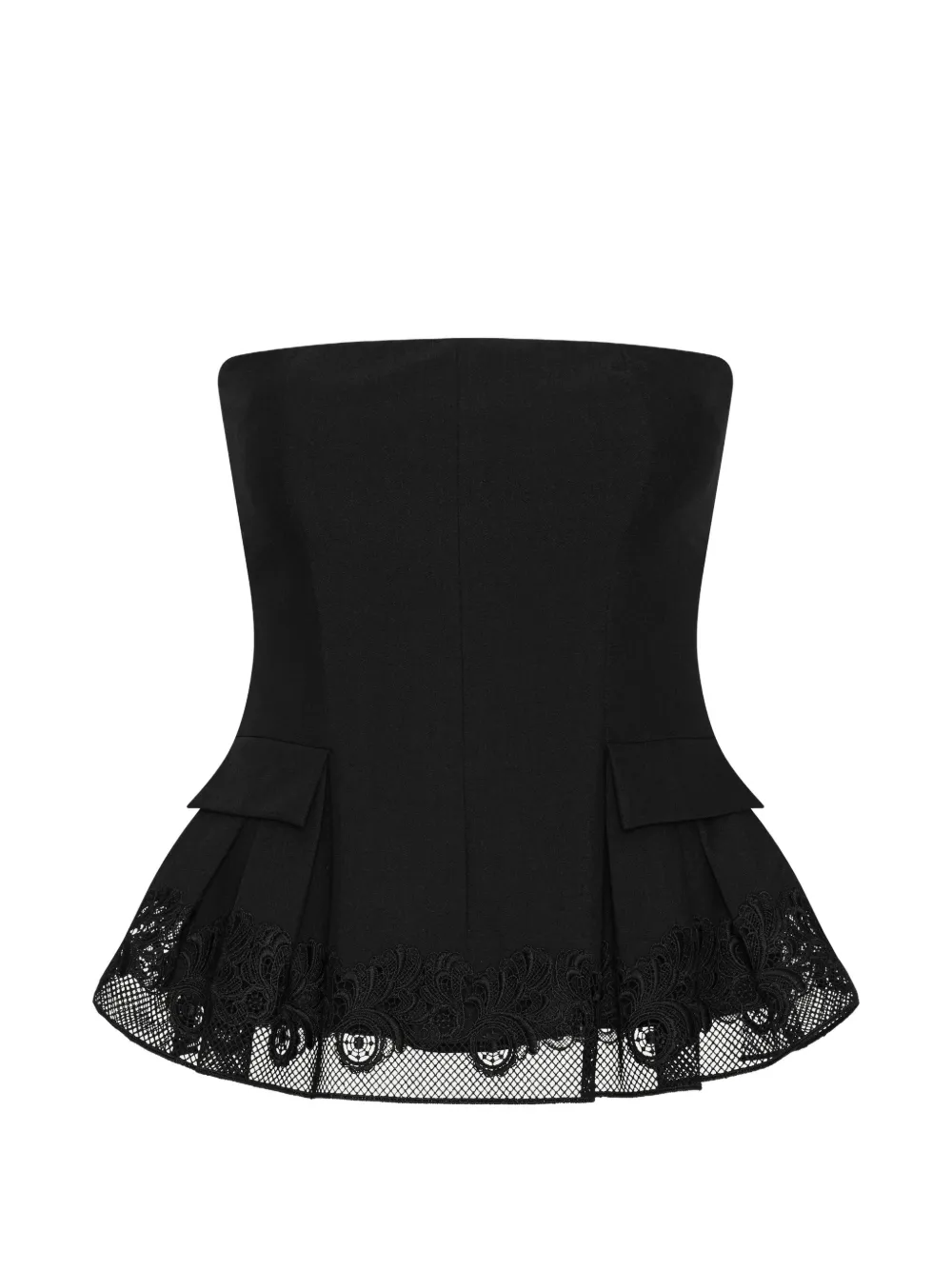 ROTATE BIRGER CHRISTENSEN Top nero con peplum
