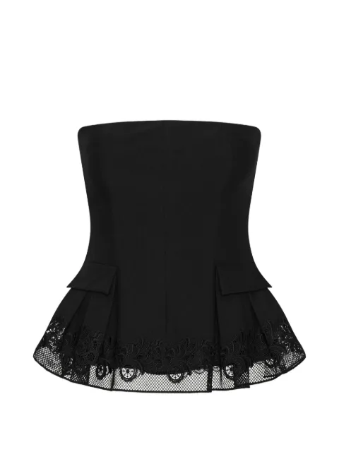 ROTATE BIRGER CHRISTENSEN top estilo bustier con peplum
