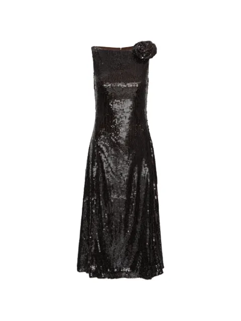 ROTATE BIRGER CHRISTENSEN vestido midi acampanado con lentejuelas