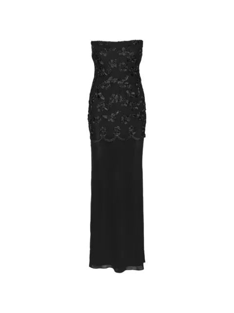 ROTATE BIRGER CHRISTENSEN robe longue en résille à fleurs