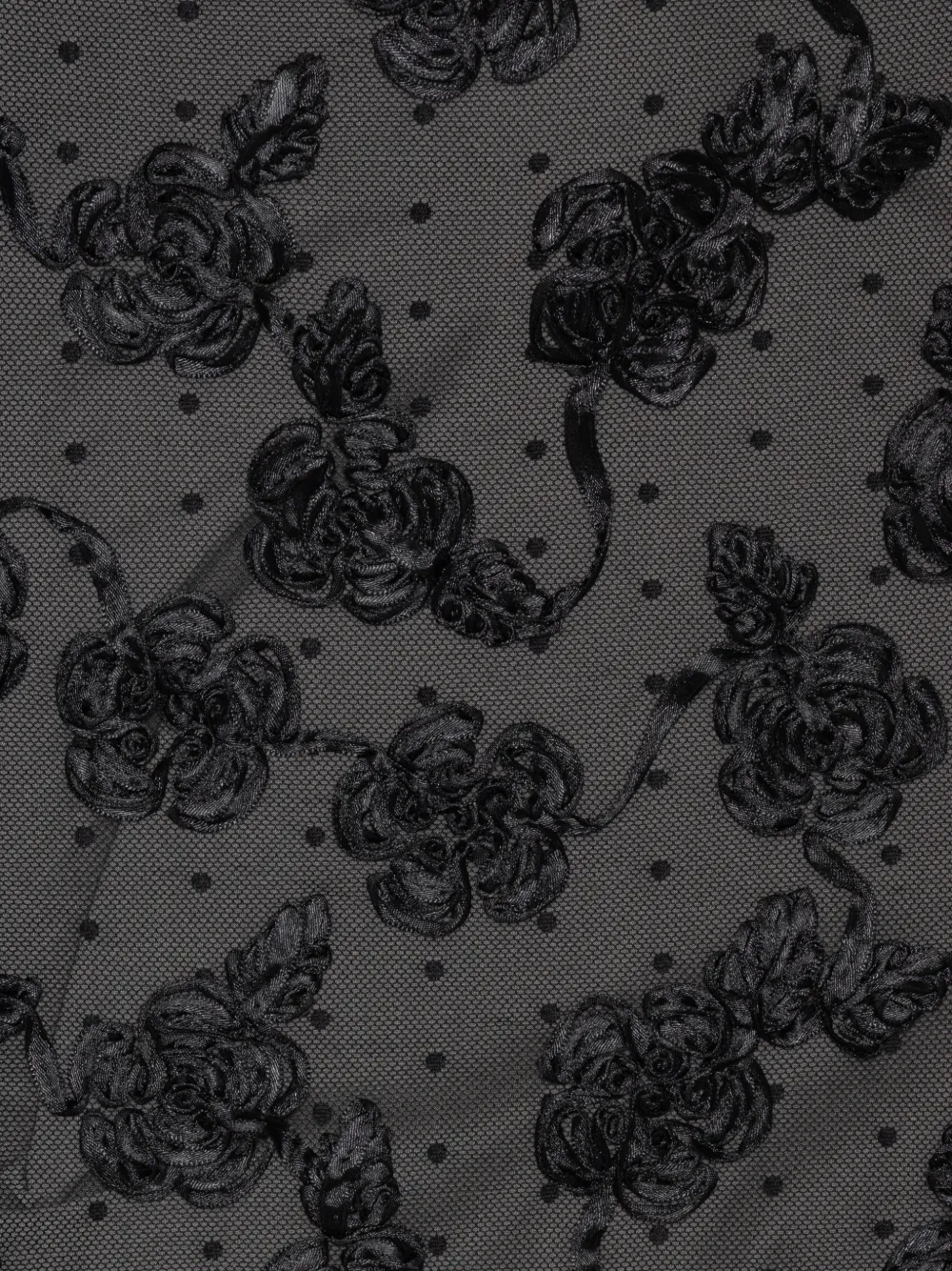 ROTATE BIRGER CHRISTENSEN Mesh midi-rok met bloem Zwart