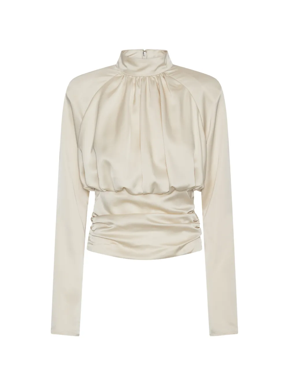 ROTATE BIRGER CHRISTENSEN LS ruched top white - Neutrals