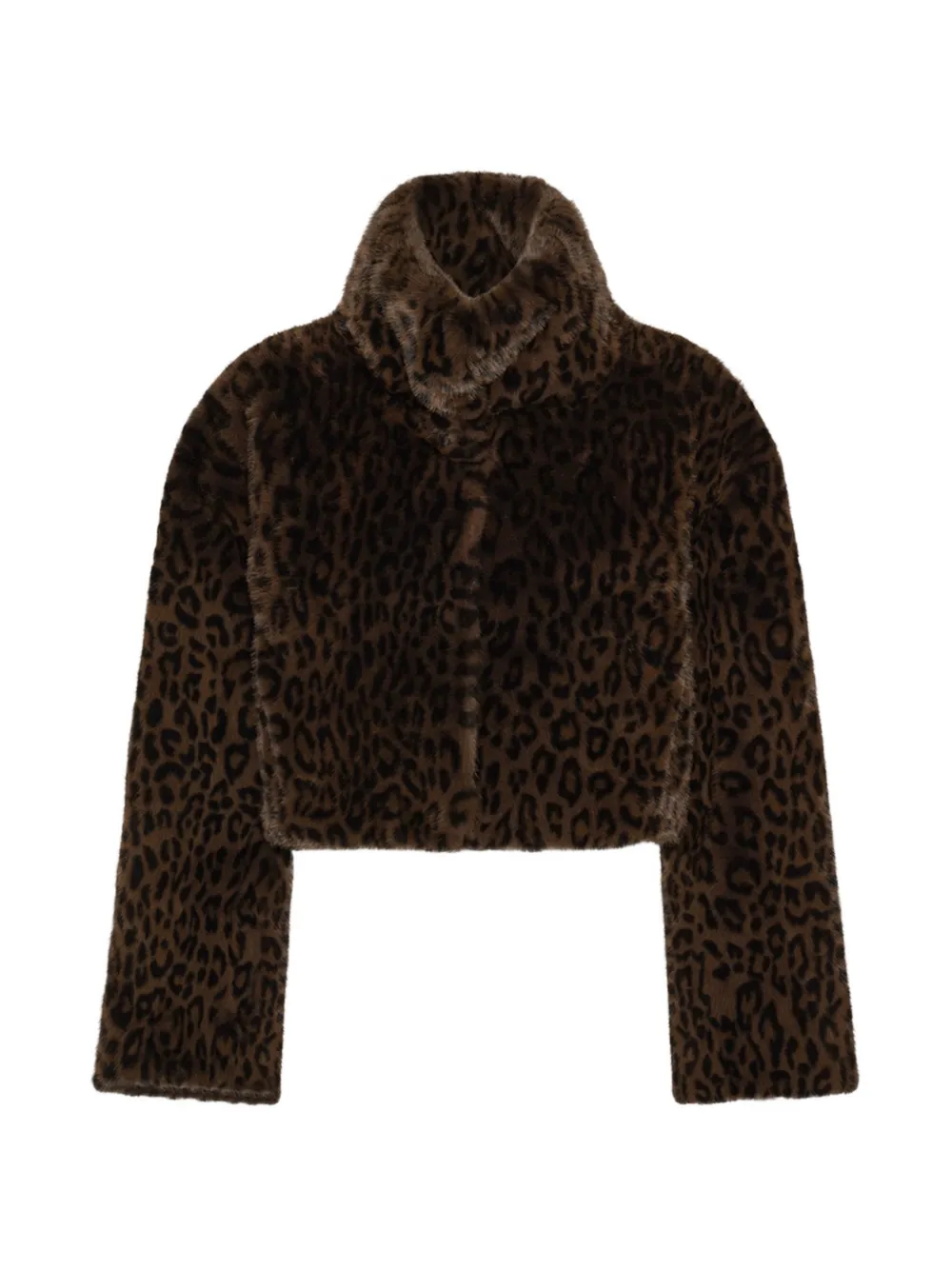 ROTATE BIRGER CHRISTENSEN faux-fur crop jacket - Marrone