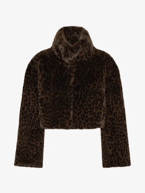 ROTATE BIRGER CHRISTENSEN faux-fur crop jacket