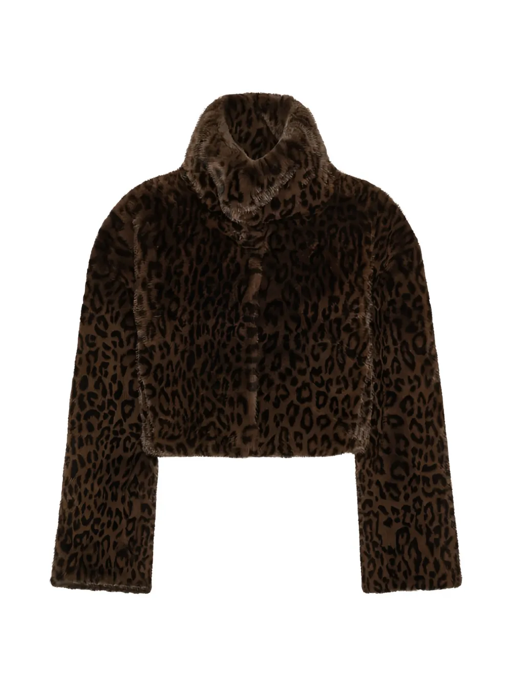 ROTATE BIRGER CHRISTENSEN faux-fur crop jacket - Braun