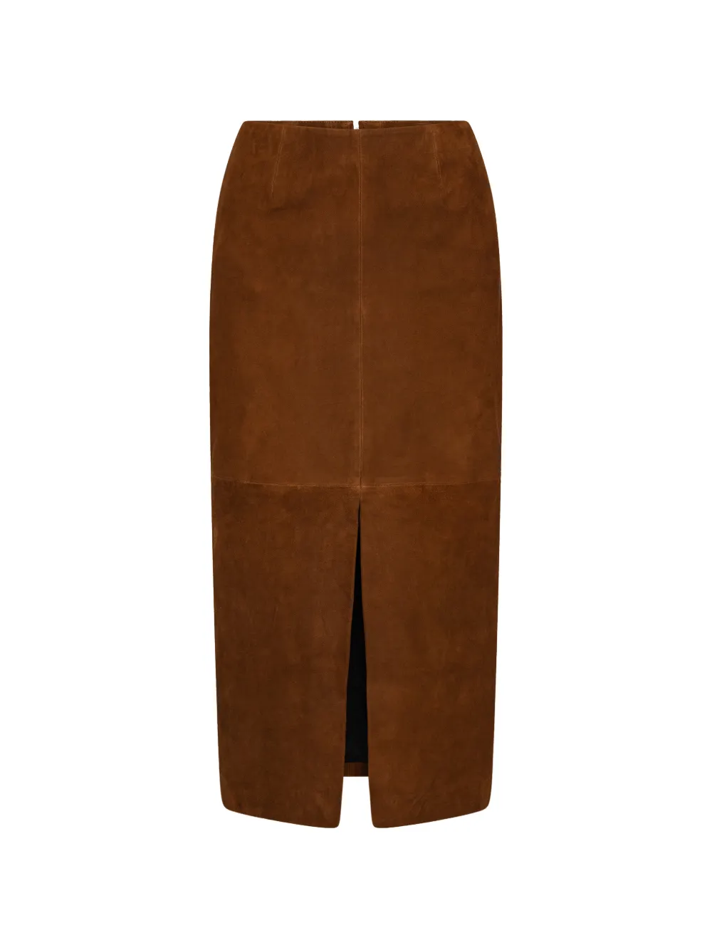 ROTATE BIRGER CHRISTENSEN Gonna a matita midi in pelle scamosciata - Marrone