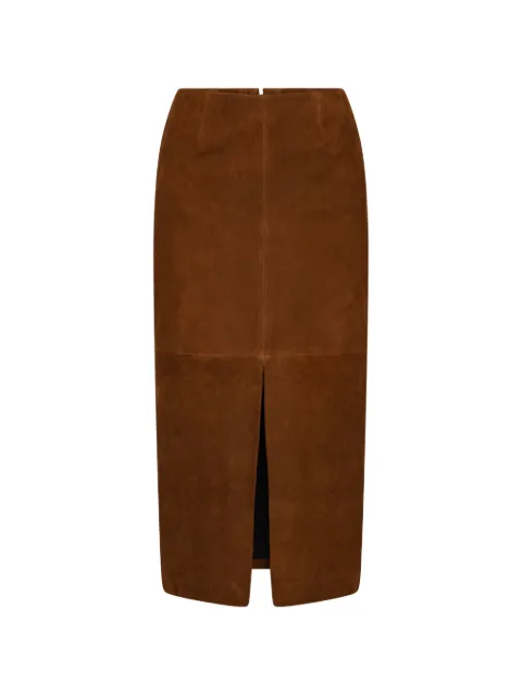 ROTATE BIRGER CHRISTENSEN suede midi pencil skirt