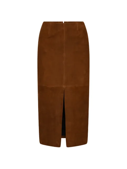 ROTATE BIRGER CHRISTENSEN suede midi pencil skirt