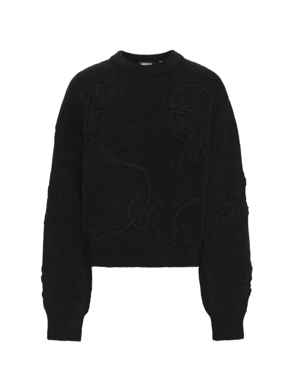 ROTATE BIRGER CHRISTENSEN 3D flower knit - Nero