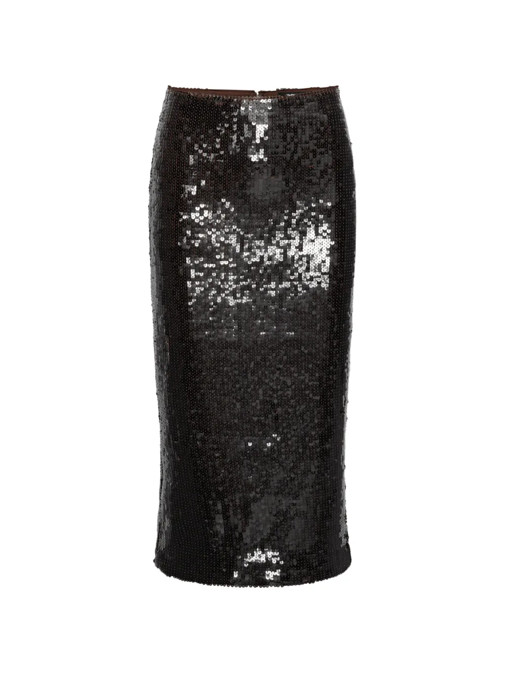 ROTATE BIRGER CHRISTENSEN Gonna a matita con paillettes - Marrone