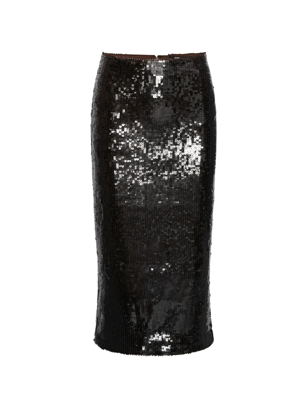 ROTATE BIRGER CHRISTENSEN Gonna a matita con paillettes - Marrone