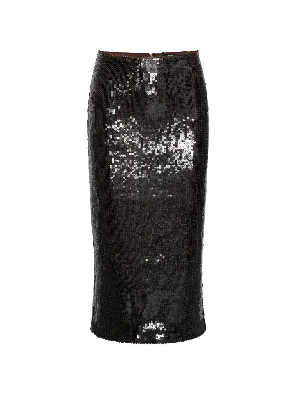 ROTATE BIRGER CHRISTENSEN Gonna a matita con paillettes - Marrone