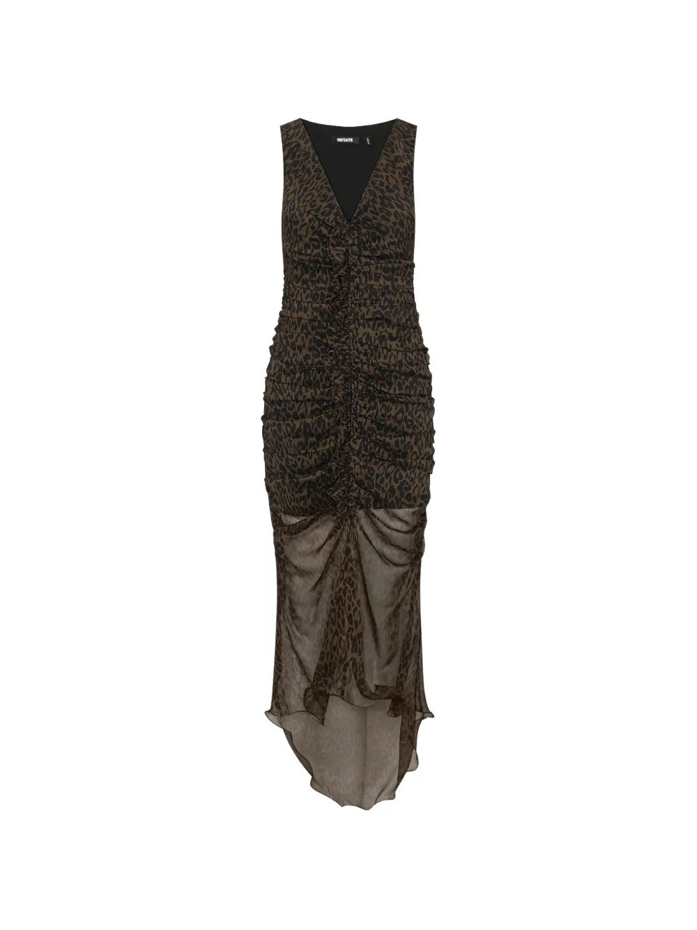ROTATE BIRGER CHRISTENSEN Abito midi con ruches - Marrone