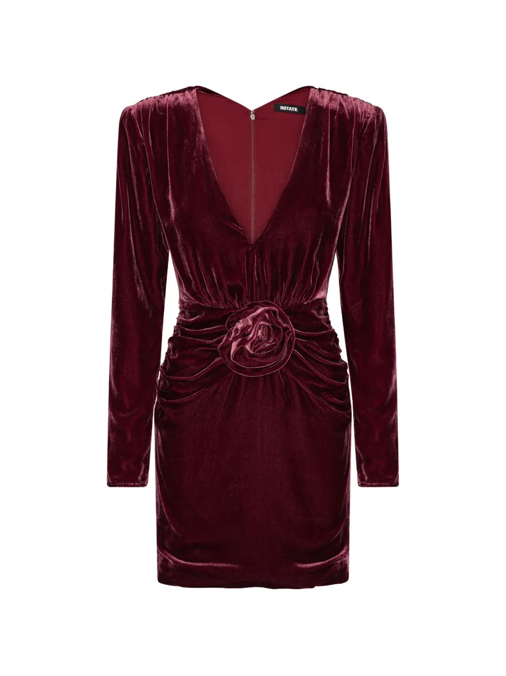 ROTATE BIRGER CHRISTENSEN silk velvet mini dress - Red