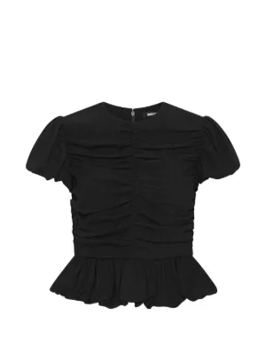 新品Reformation パフスリーブトップス Reformation パフスリーブ クロップドトップ | ブラック | FARFETCH JP