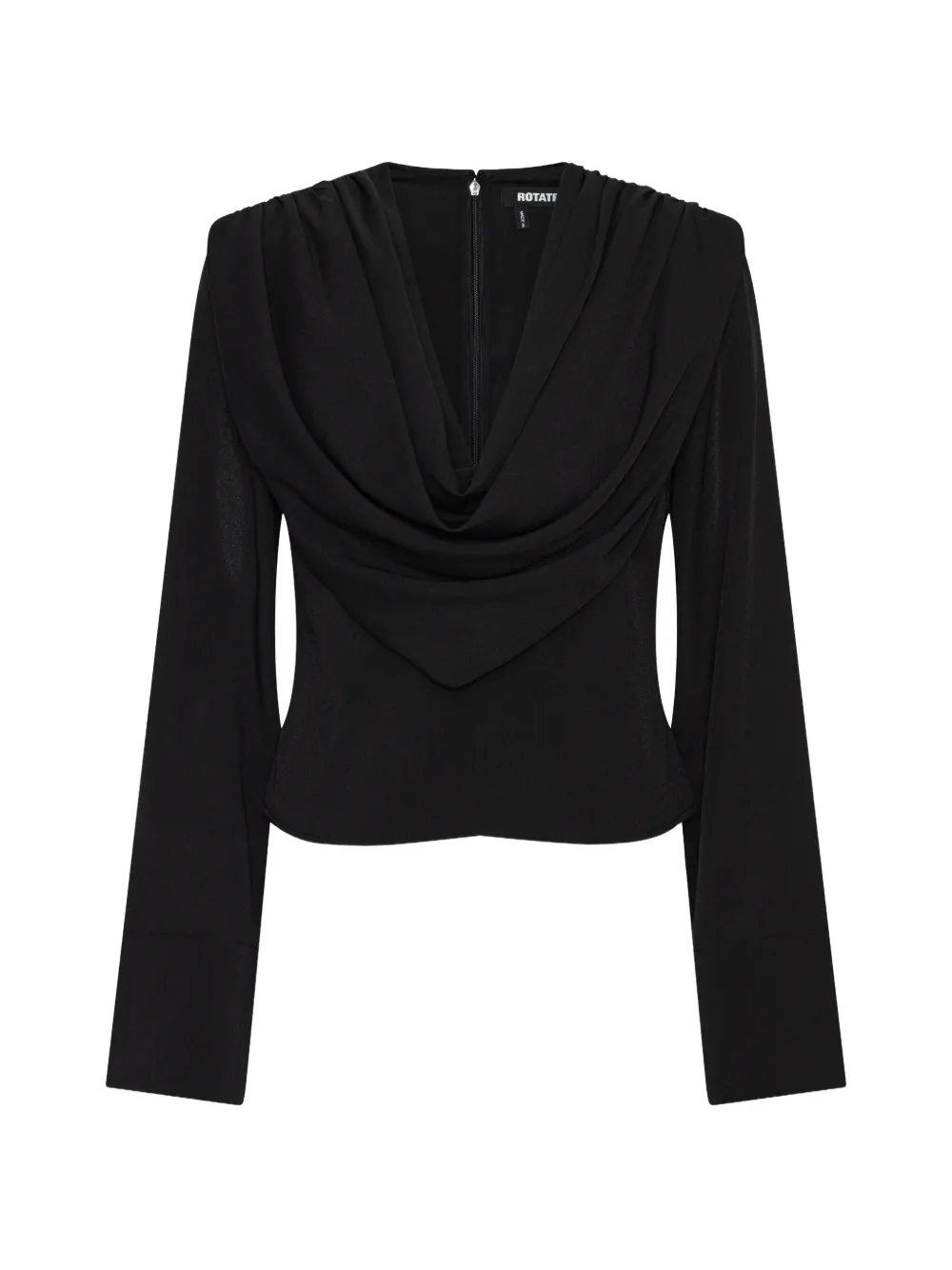 ROTATE BIRGER CHRISTENSEN draped blouse black