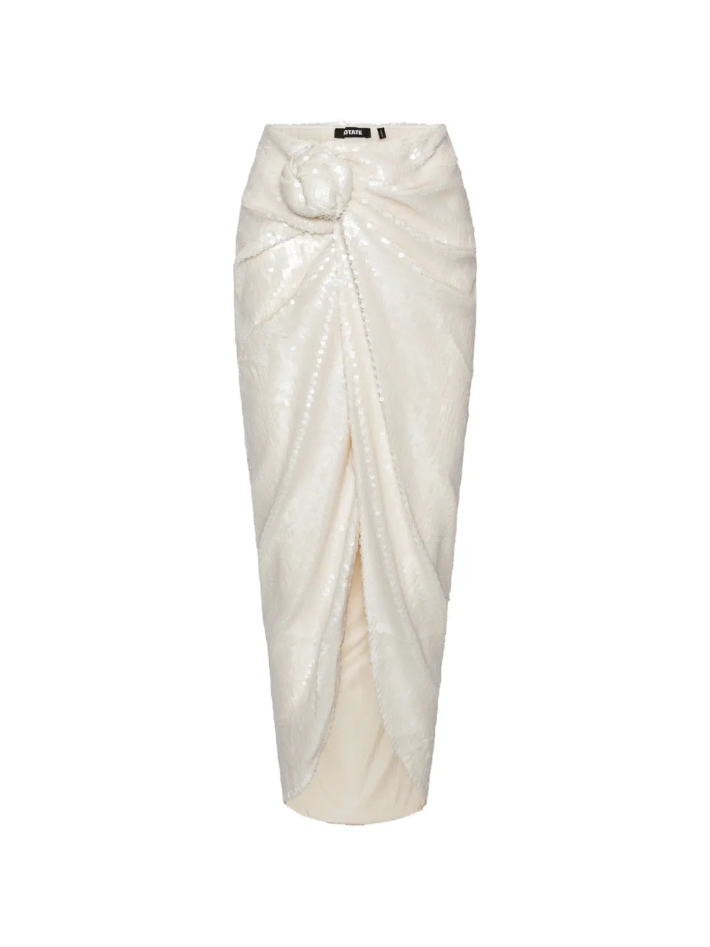 ROTATE BIRGER CHRISTENSEN sequins knot skirt - Nude