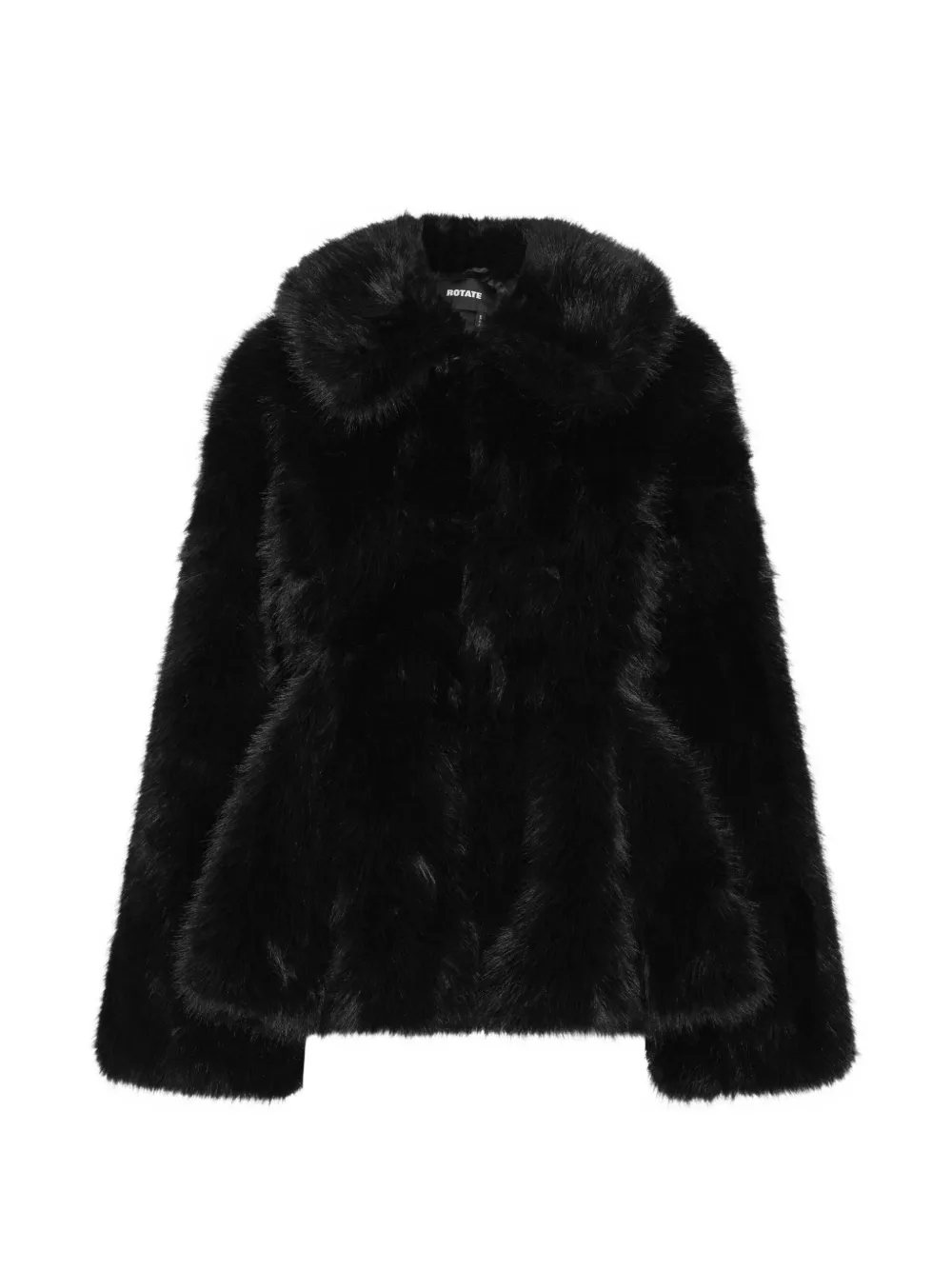 ROTATE BIRGER CHRISTENSEN faux-fur flared jacket black - Schwarz