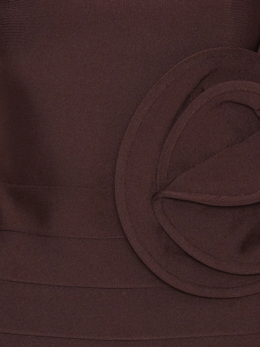 ROTATE BIRGER CHRISTENSEN Donkerbruine mini-jurk met kapmouwen